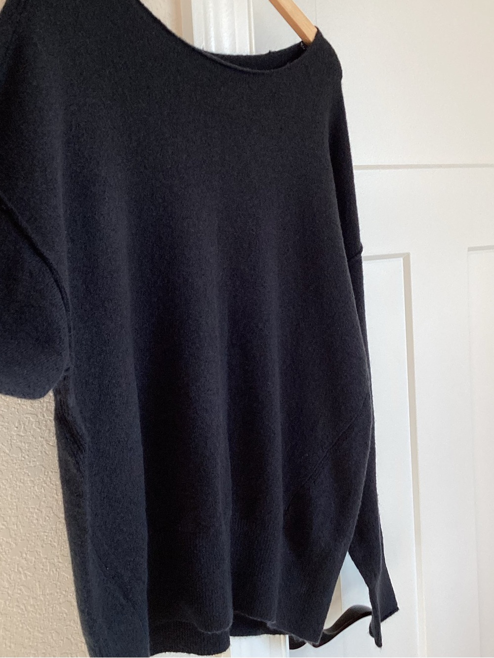 Anthropologie Haley Boatneck Sweater Wool Blend Long Sleeve New Black Small - Picture 10 of 15